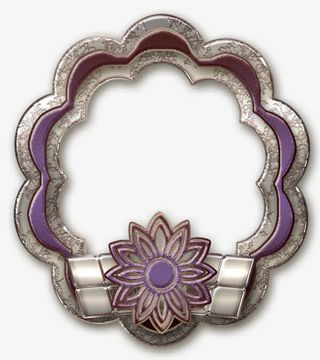 金属风格花朵边框免抠