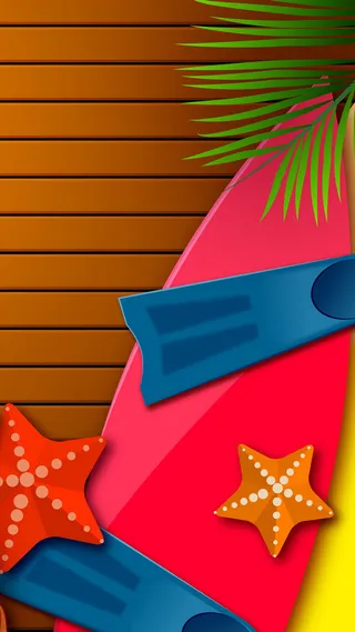 夏天海滩H5背景高清