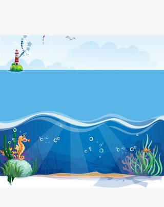 卡通海底背景素材