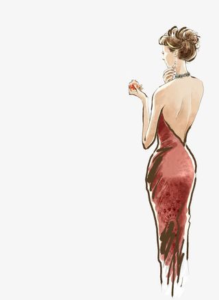 手绘女孩美女免抠