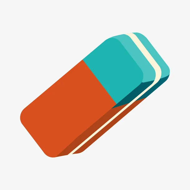 彩色手绘的橡皮素材免抠