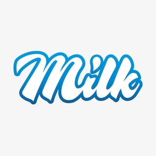 卡通milk字体装饰免抠