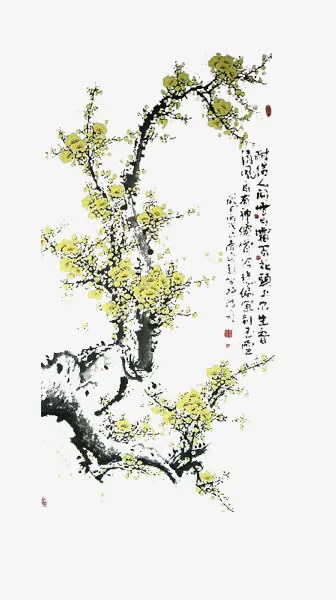 漂浮花瓣气泡简洁大方树叶树丛免抠