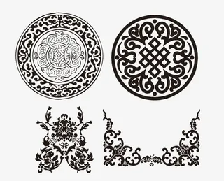 矢量新疆花纹素材免抠