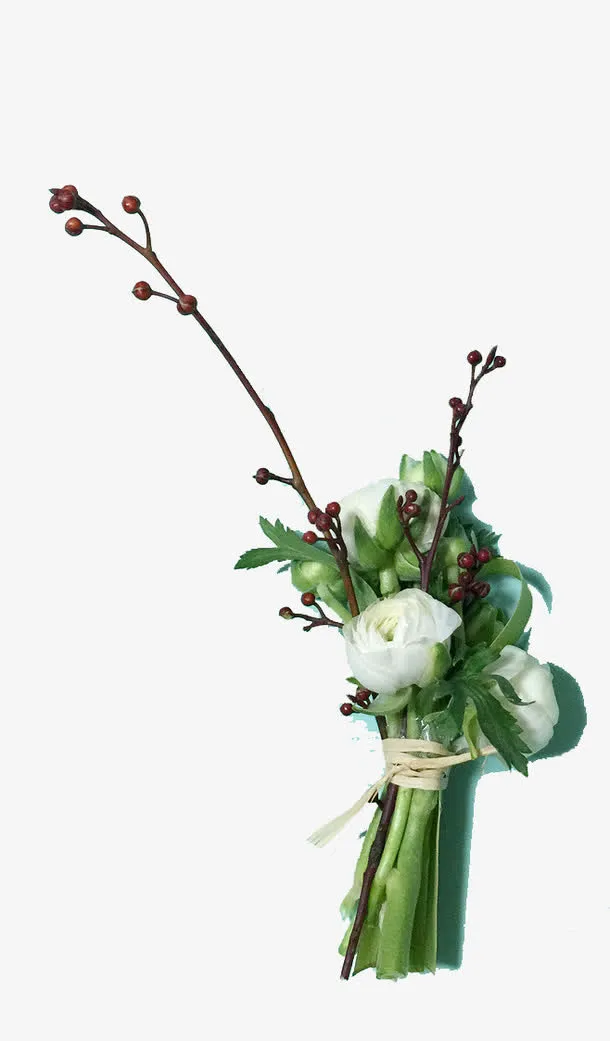 一束白色玫瑰免抠