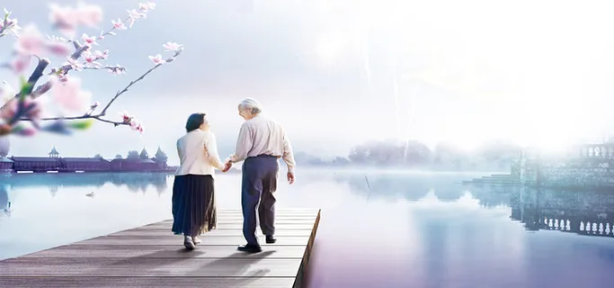 夕阳红关爱老年海报高清