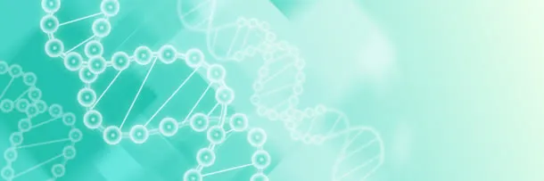 绿色DNA分子banner背景