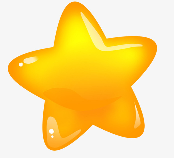 节日 黄色 星星 绘画免抠