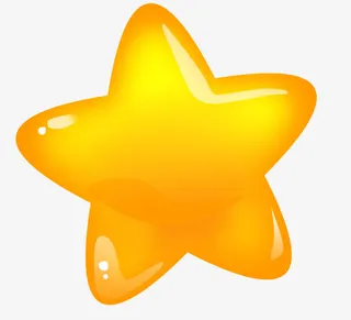 节日 黄色 星星 绘画免抠