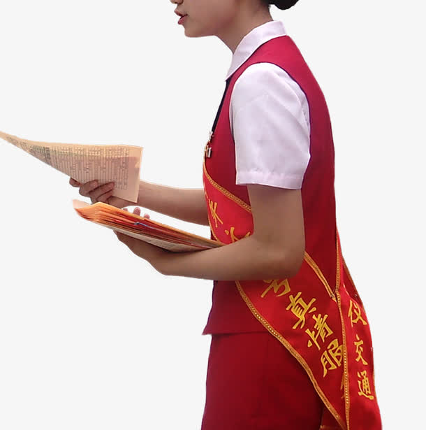 2017红裙发传单的礼仪小姐免抠