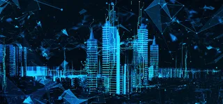 地产商务黑色科技海报背景高清