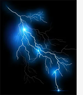 梦幻蓝色闪电免抠