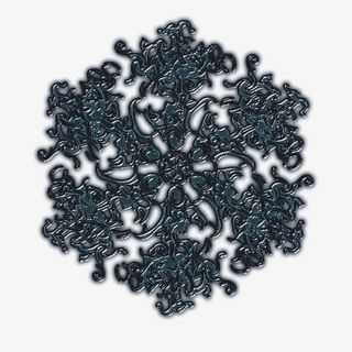 黑色雪花免抠
