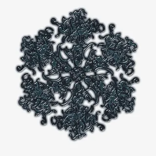 黑色雪花免抠