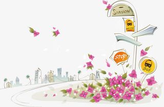 春天的花坪免抠