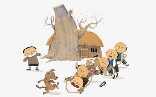 中国农村儿童卡通题材免抠