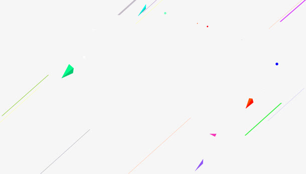 彩色流星创意线条免抠