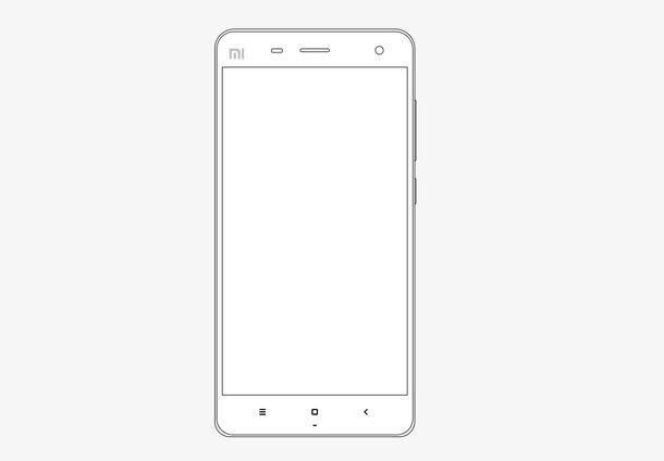 小米手机安卓手机线稿免抠