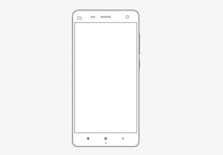 小米手机安卓手机线稿免抠
