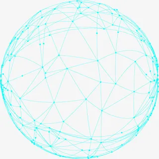 科技 线条 圆球免抠