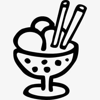 冰淇淋球甜点玻璃图标免抠