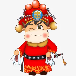 国潮福牛元素45免抠