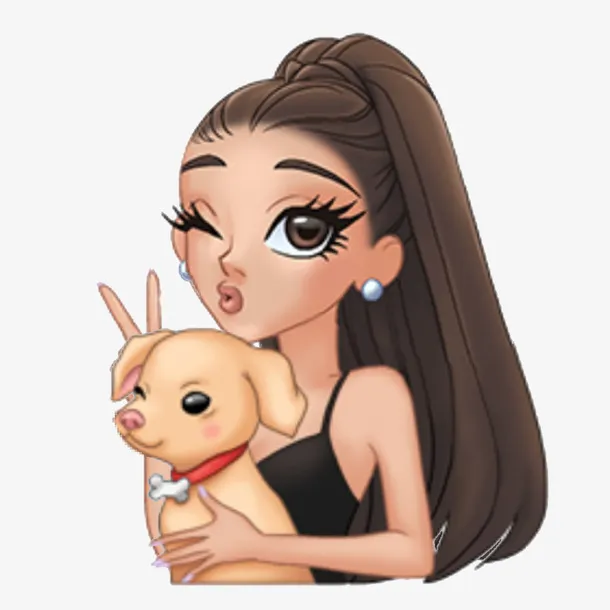 可爱女生_抱小狗免抠