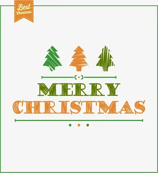 绿色简约圣诞快乐边框纹理免抠