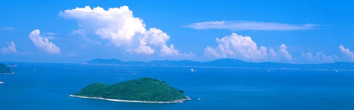 蓝天白云大海摄影背景高清