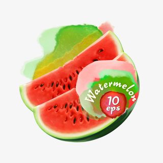 切开的西瓜晕染背景