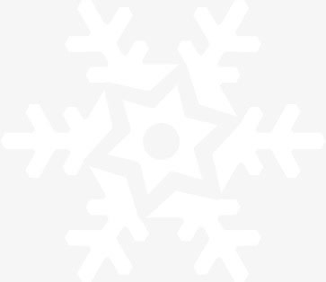 白色冬日手绘雪花免抠