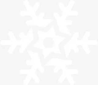 白色冬日手绘雪花免抠