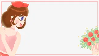 手绘卡通女神花朵免抠