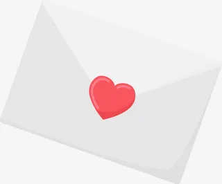 情人节白色告白情书免抠