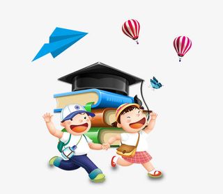 上学的小学生免抠
