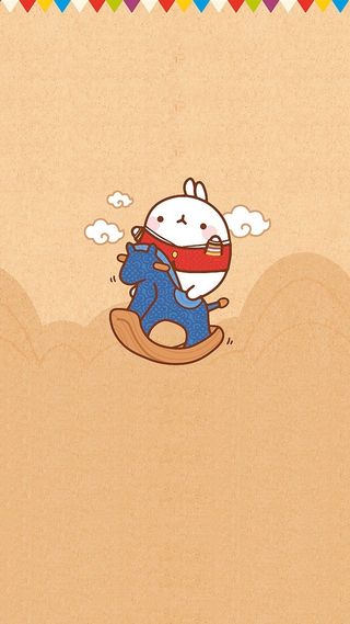 可爱动漫萌兔子H5背景高清