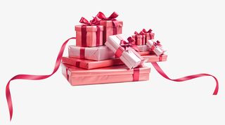 免抠粉色大礼包礼盒免抠