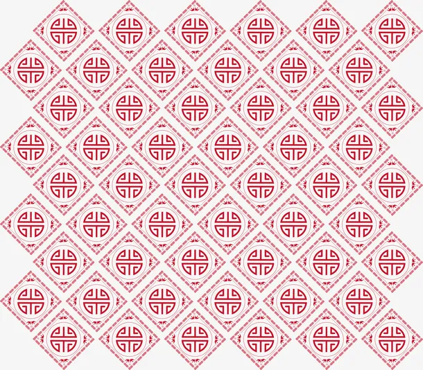 中国风红色贴纸免抠