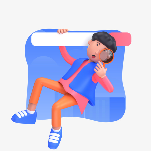 C4D男孩搜索免抠