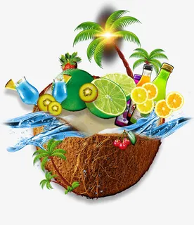 夏日清凉宣传海报免抠