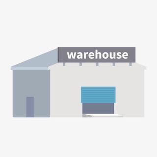 灰色卡通扁平化仓库元素免抠