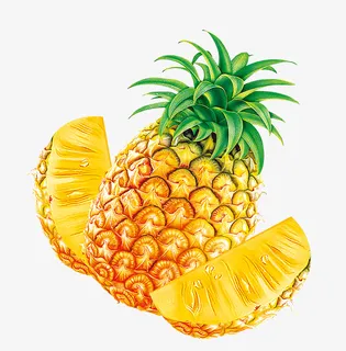 菠萝切开的菠萝水果免抠