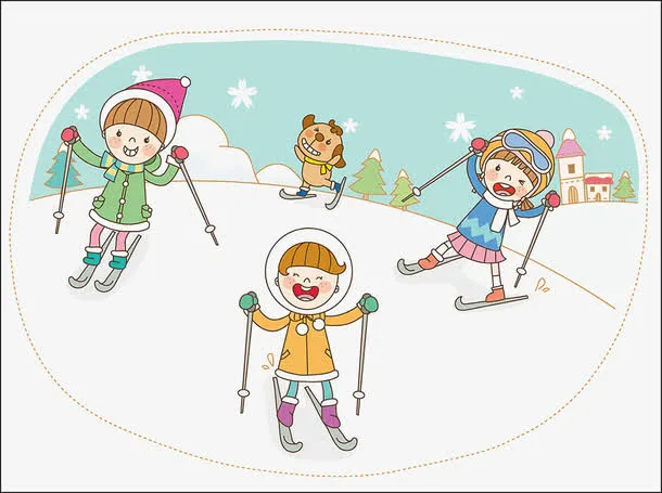 儿童滑雪免抠