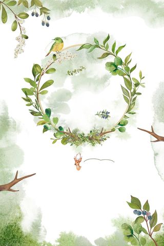 你好春天绿色清新商场促销海报高清