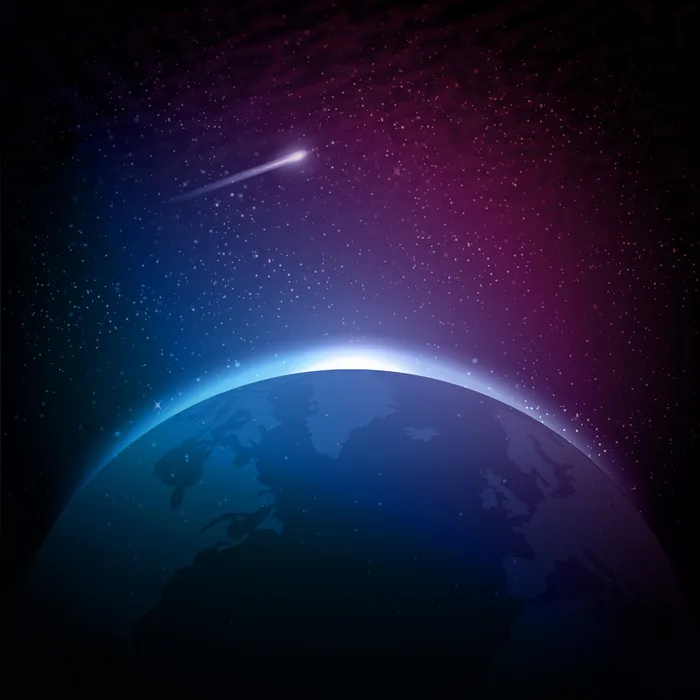 矢量高清星球轨道流星背景高清