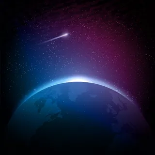 矢量高清星球轨道流星背景高清