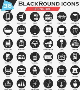 可爱家具图标矢量素材免抠