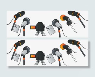 召开新闻发布会免抠