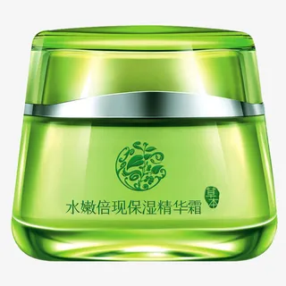 化妆品绿瓶子免抠