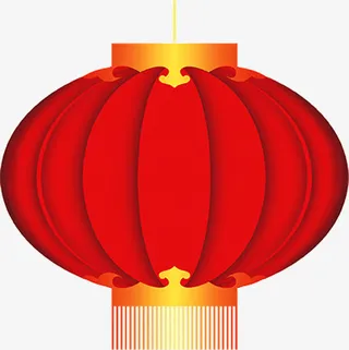 红色手绘中国风灯笼舞台灯光免抠